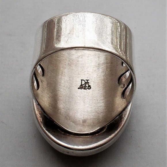 HUGE Jay King Drt Sterling Silver 925 Picture Jasper Cocktail Dinner Ring 14 g. - Picture 8 of 11